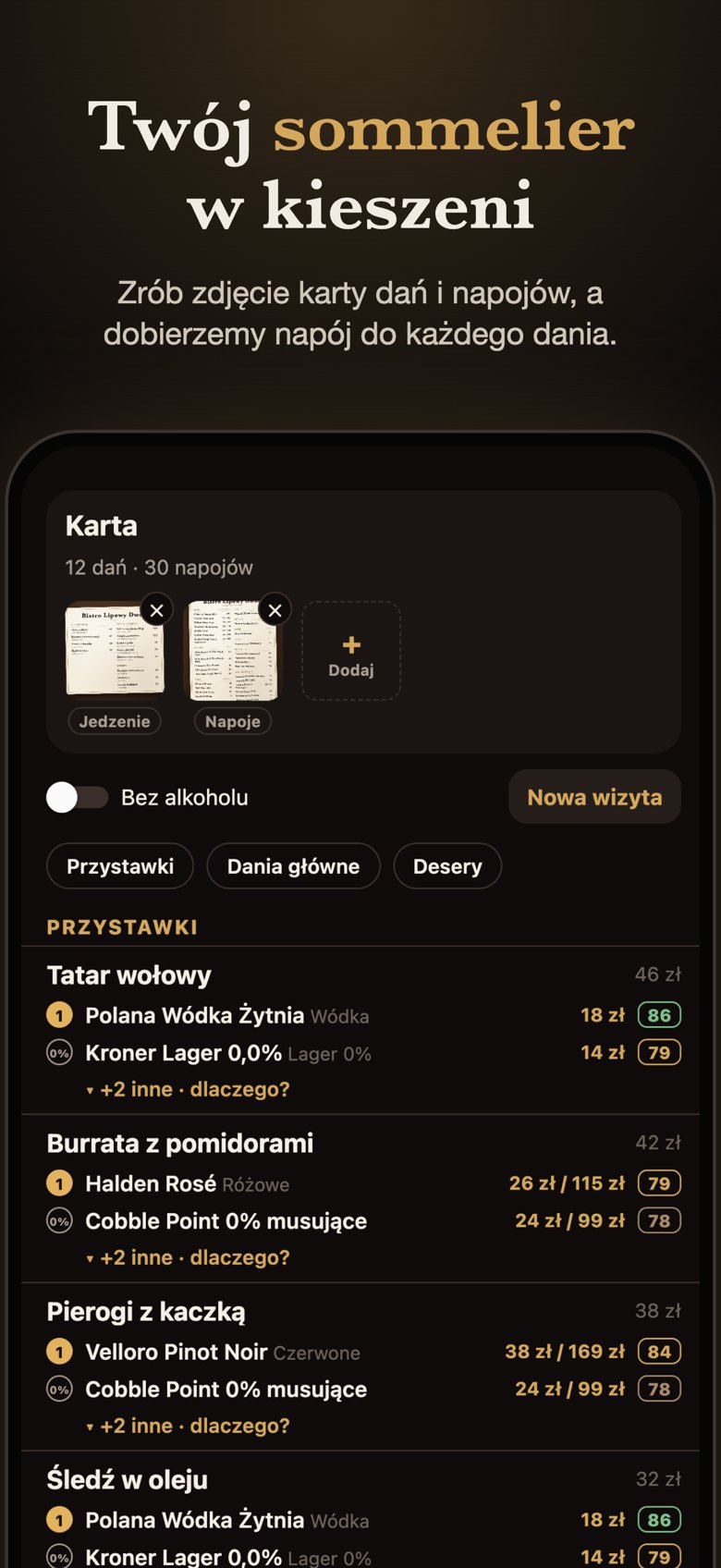 Twój sommelier w kieszeni: napój do każdego dania