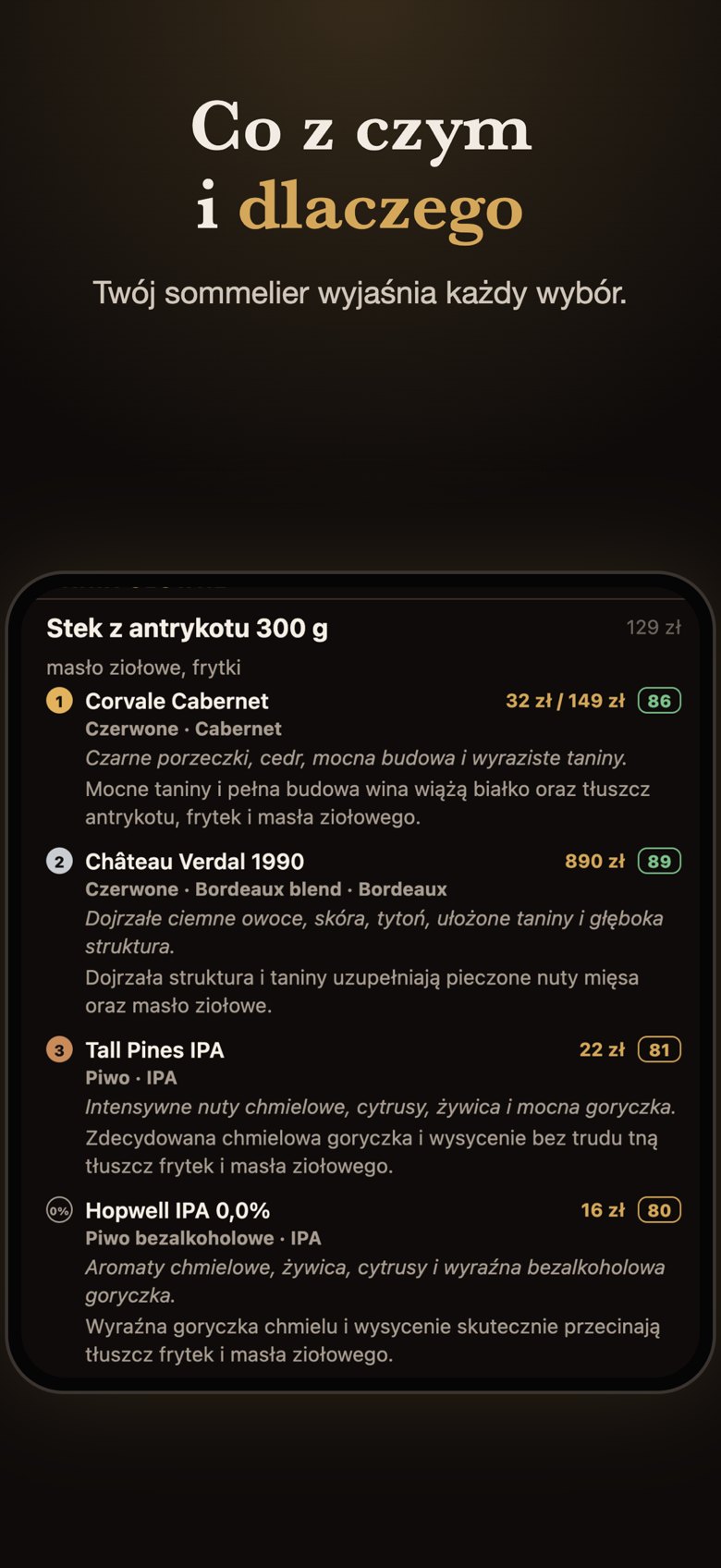 Co z czym i dlaczego: wyjaśnienie każdego wyboru